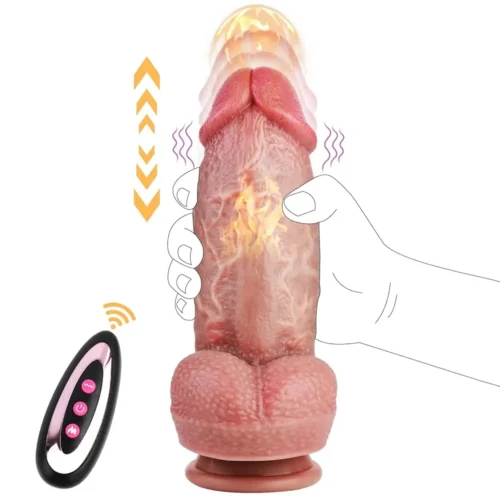 Huge Thick Thrusting Dildo Vibrator 2.5 Inch Diameter Adult Toy