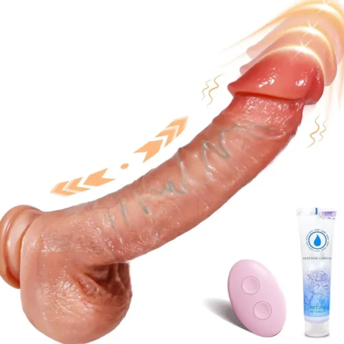 Soft Thrusting Dildo Vibrator 8.7 Inch Realistic Sex Toy for Women, Multi-Speed Modes
