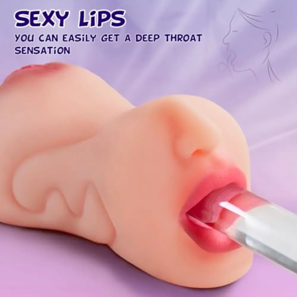 3 in 1 Realistic Pussy Men Sex Toys Male Masturbator - Image 2