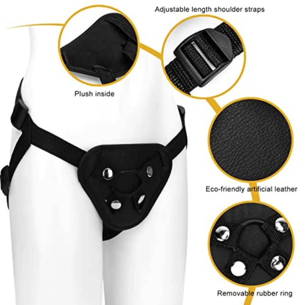 Strap On 9 Inch Realistic Dildo Kit Harness for Couples, Adjustable Silicone Penis Attachment - Image 4