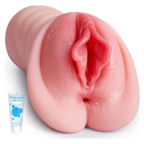 1. 2 in 1 Male Masturbator Adult Sex Toy Realistic Pocket Pussy