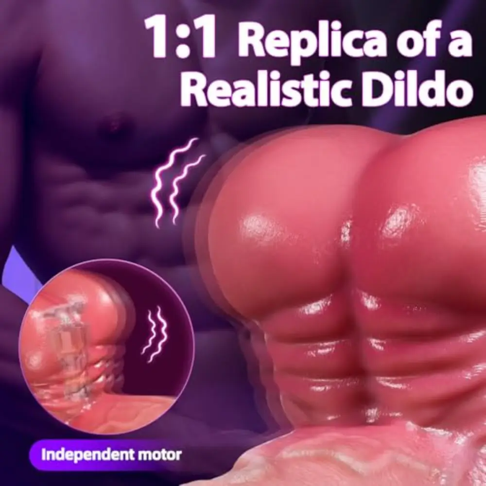 Realistic Muscular Thrusting Vibrator Dildo 5-in-1 Multi-Function Sex Toy Women - Image 5