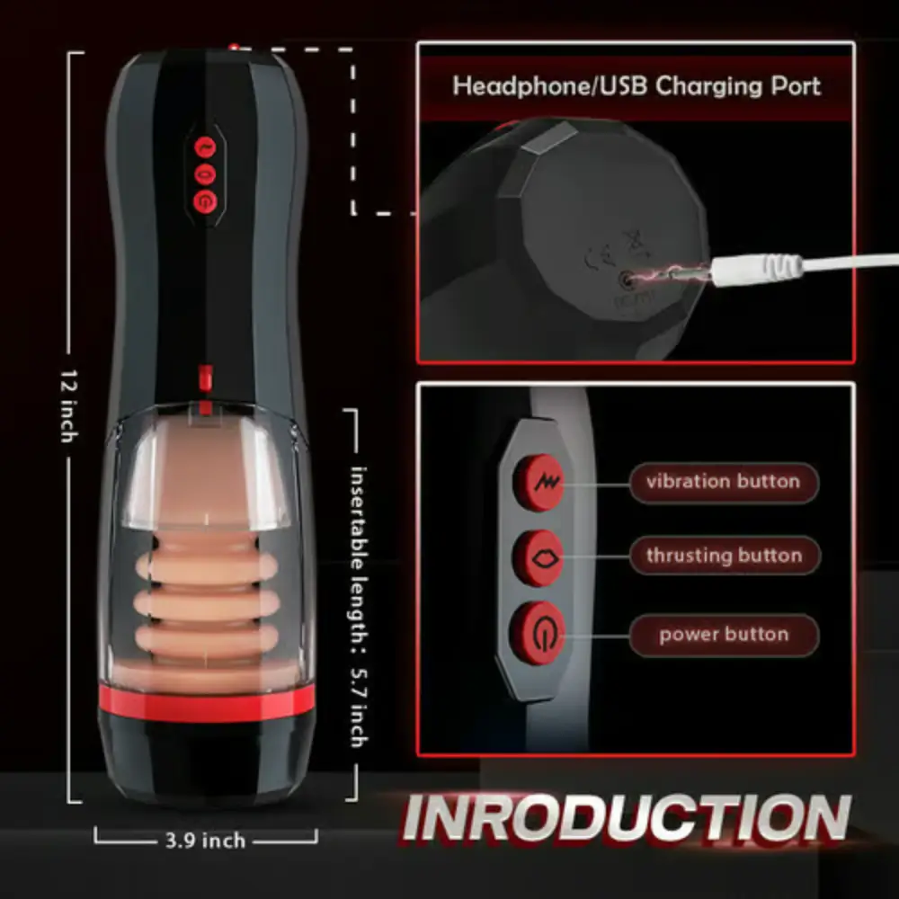 Automatic Thrusting 10 Vibrating Modes Male Masturbation Cup Realistic Sex Toy - Image 8