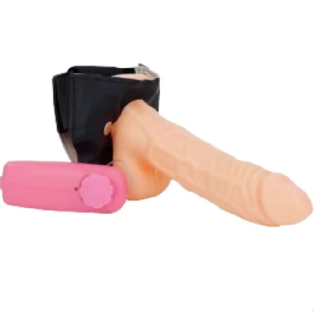 Vibrating Hollow Strap On Dildo for Men